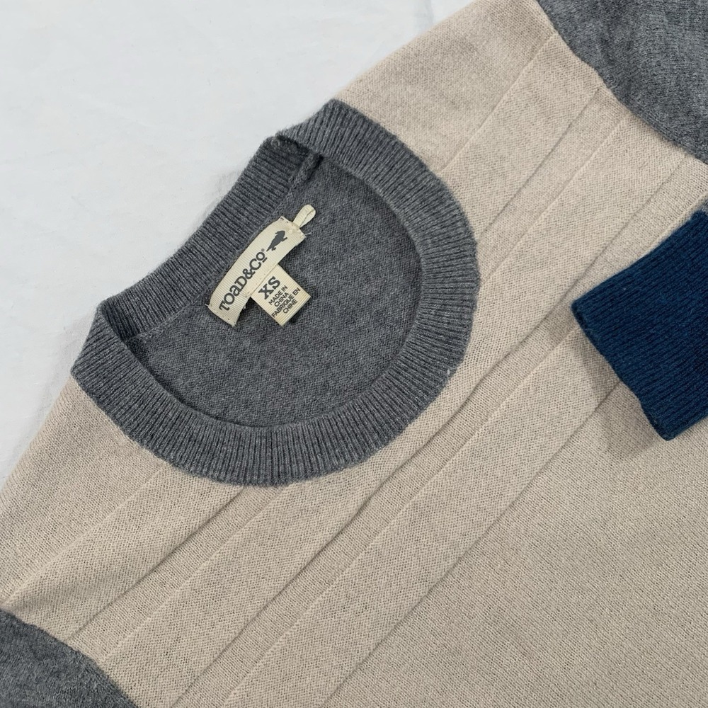 Toad&Co Lambswool Sweater Women's Sz XS Trillium Beige Gray Crew Neck Pullover‎